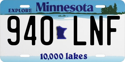 MN license plate 940LNF