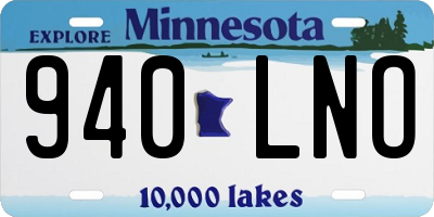 MN license plate 940LNO