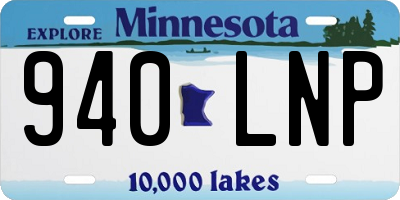 MN license plate 940LNP