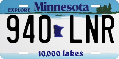 MN license plate 940LNR