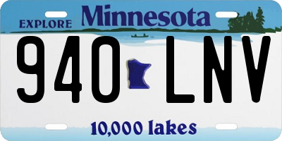 MN license plate 940LNV