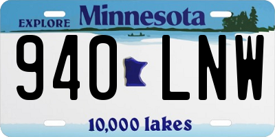 MN license plate 940LNW
