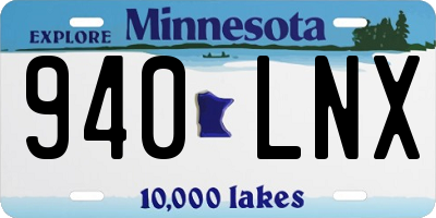 MN license plate 940LNX