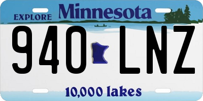 MN license plate 940LNZ