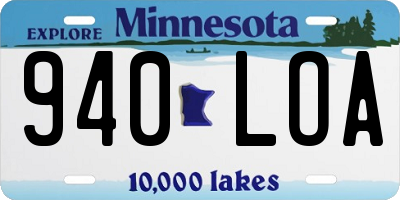 MN license plate 940LOA
