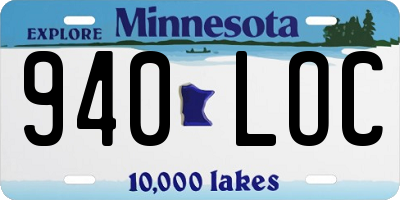 MN license plate 940LOC