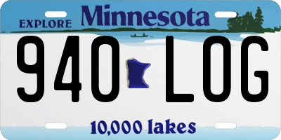 MN license plate 940LOG