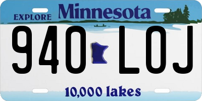 MN license plate 940LOJ