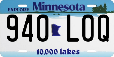 MN license plate 940LOQ