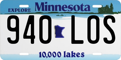 MN license plate 940LOS