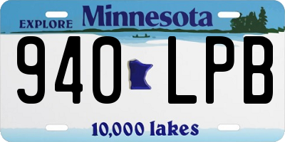 MN license plate 940LPB