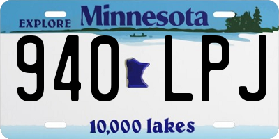MN license plate 940LPJ