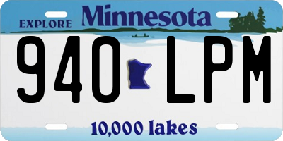 MN license plate 940LPM