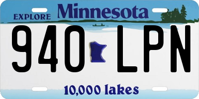 MN license plate 940LPN