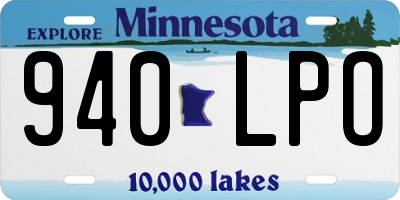 MN license plate 940LPO
