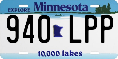 MN license plate 940LPP