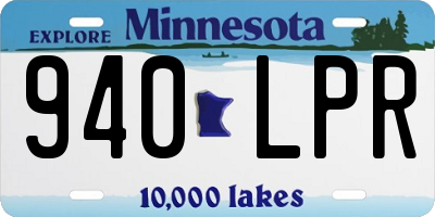 MN license plate 940LPR