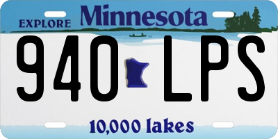 MN license plate 940LPS