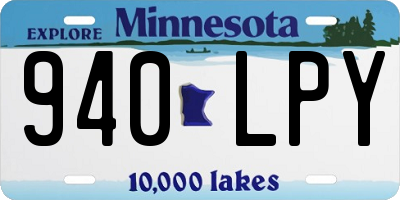 MN license plate 940LPY