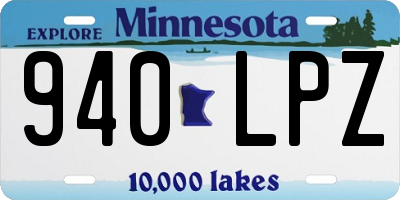 MN license plate 940LPZ