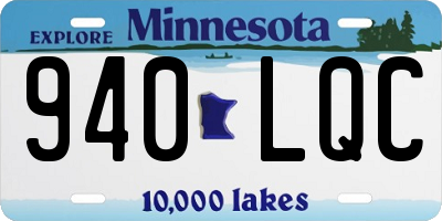 MN license plate 940LQC