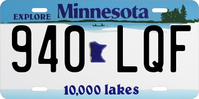 MN license plate 940LQF
