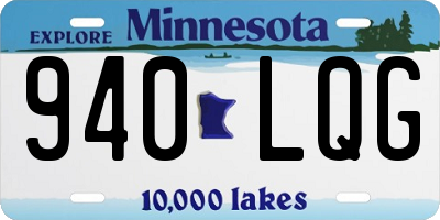 MN license plate 940LQG