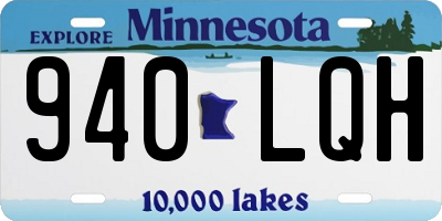 MN license plate 940LQH