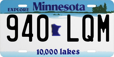 MN license plate 940LQM