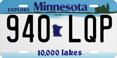 MN license plate 940LQP