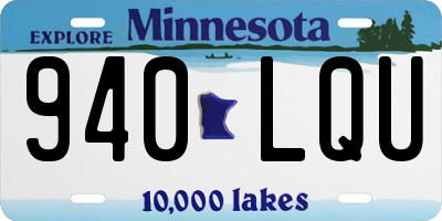 MN license plate 940LQU