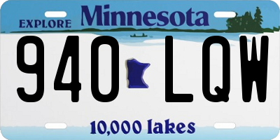 MN license plate 940LQW