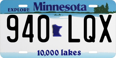 MN license plate 940LQX