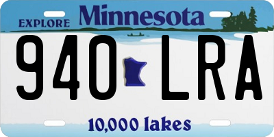 MN license plate 940LRA