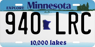 MN license plate 940LRC