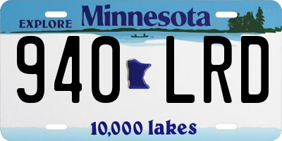 MN license plate 940LRD