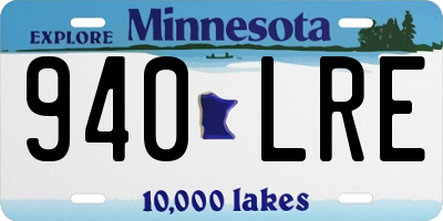 MN license plate 940LRE