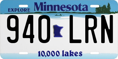 MN license plate 940LRN