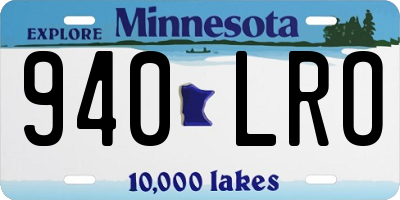 MN license plate 940LRO