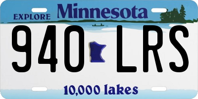 MN license plate 940LRS