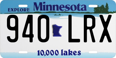MN license plate 940LRX