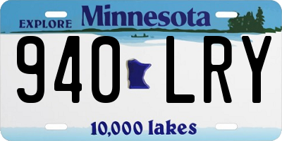 MN license plate 940LRY