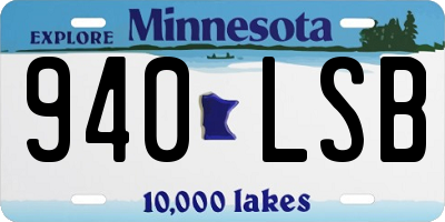 MN license plate 940LSB