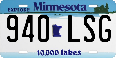 MN license plate 940LSG
