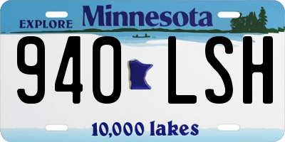MN license plate 940LSH