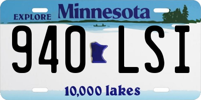 MN license plate 940LSI