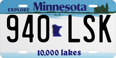 MN license plate 940LSK