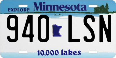 MN license plate 940LSN