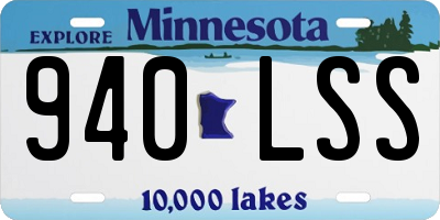 MN license plate 940LSS