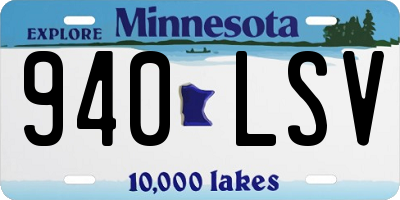 MN license plate 940LSV